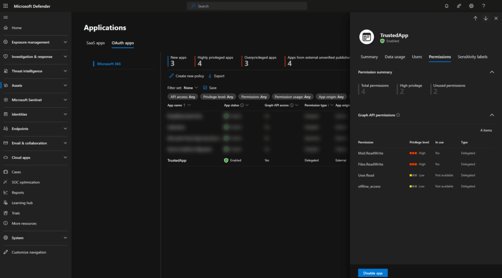 OAuth attacks: How to detect and mitigate with Microsoft App Governance (MDA)