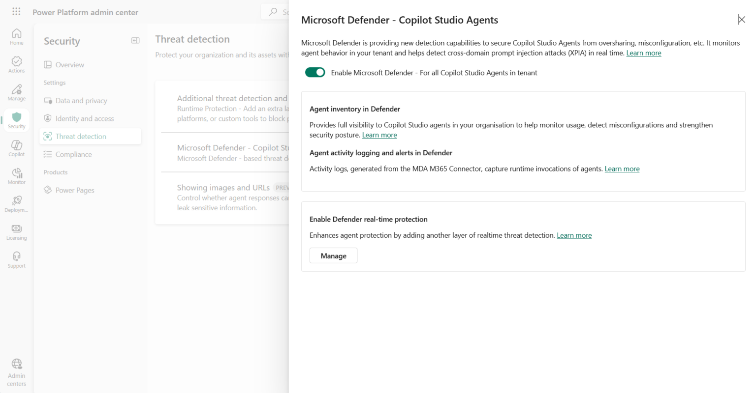 Microsoft Defender for Cloud Apps AI agent monitoring and realtime
