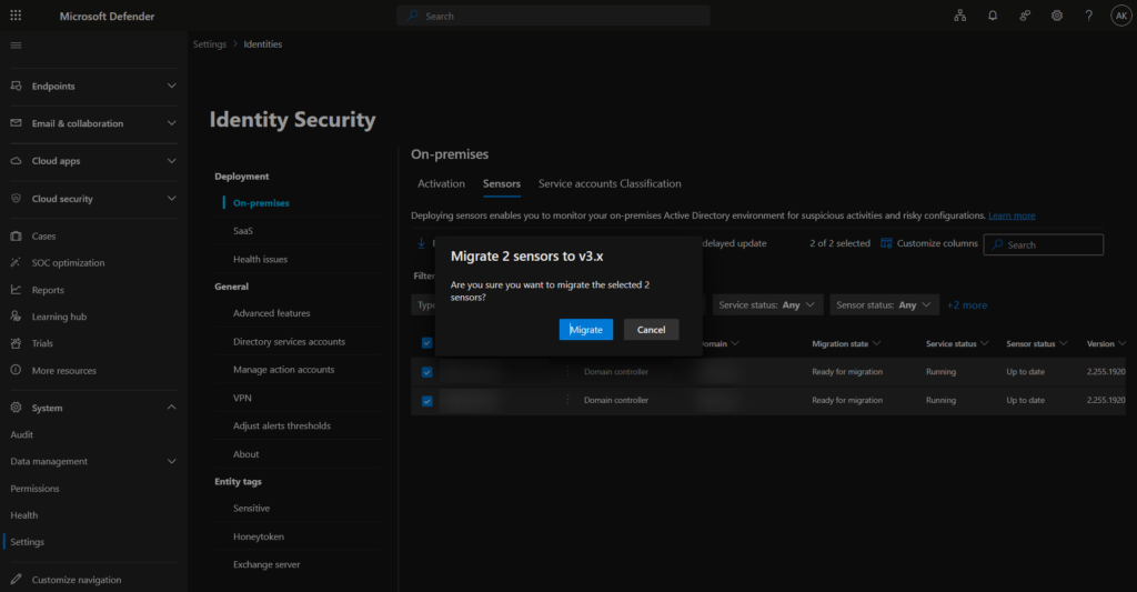 MDI Defender for Identity