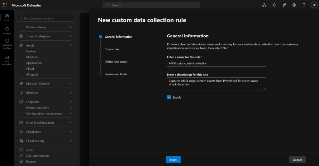 Custom Data Collection MDE Detection Engineering